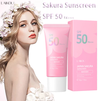 Laikou Sakura Moisturizer Sunscreen Cream Protector Facial Sun Block Spf50 Gel Isolation Lotion Face Suncream 50g