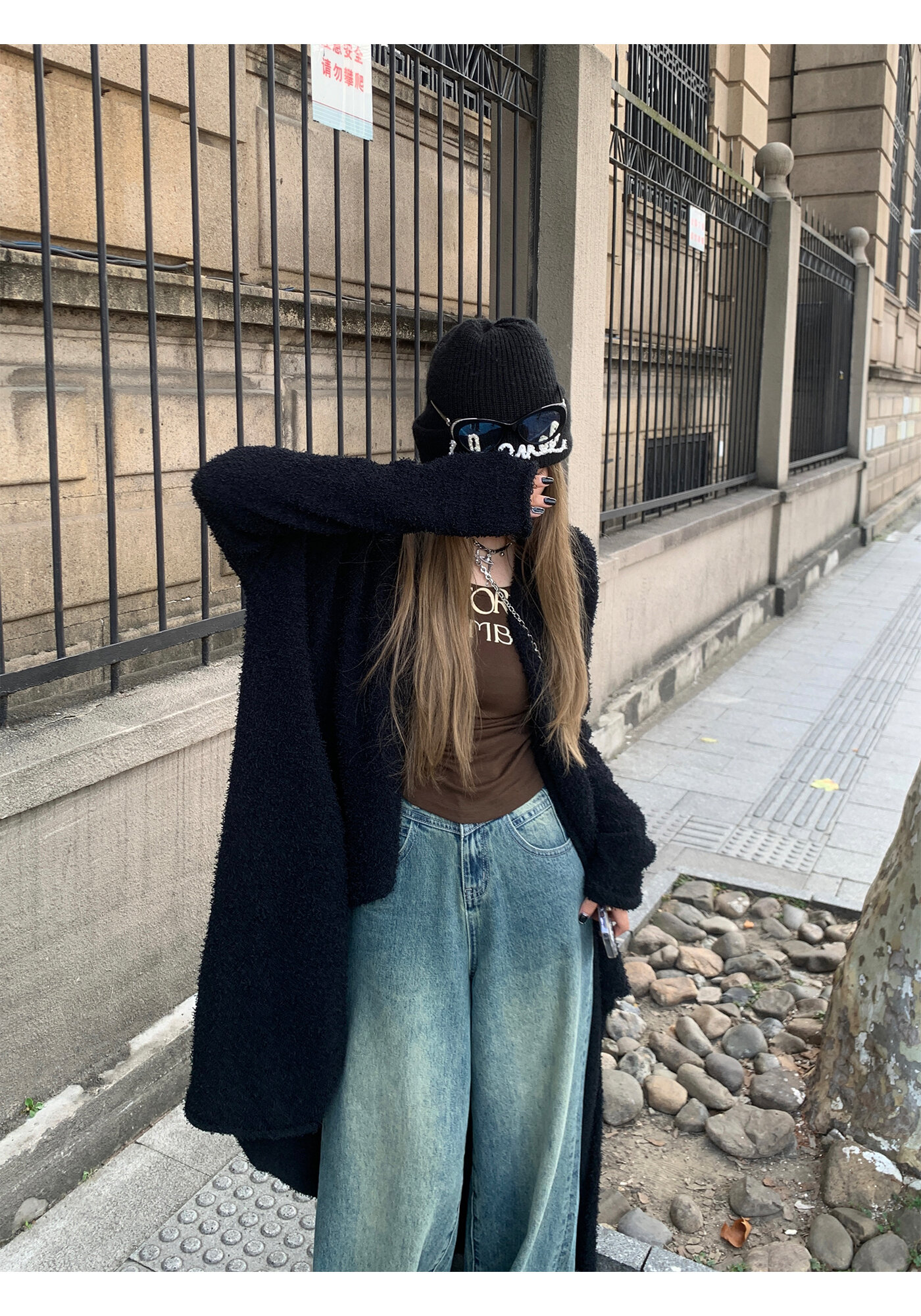 High Waist Wide Leg Jeans Women's Loose Fit Washed out Style Spring Autumn Denim Pants by LUU Peach Joy Slimming Effect · v2