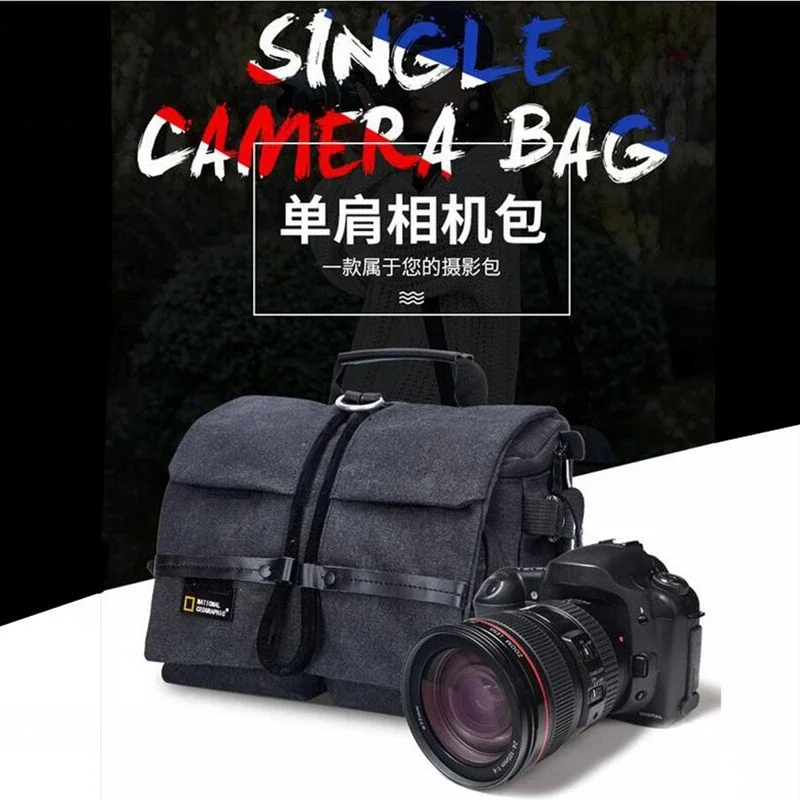 National Geographic Camera Bag DSLR Single Shoulder Canvas Multifunctional Waterproof Portable Canon Nikon Sony Photography Bag