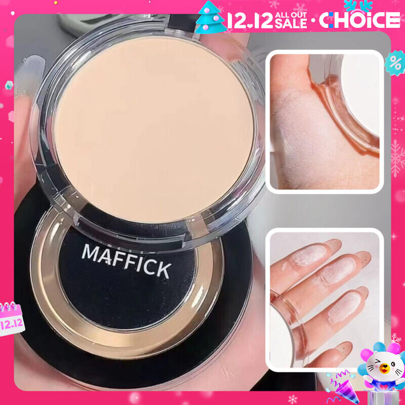 Face Setting Powder Cushion Compact Powder Oil-Control 4 Colors Matte Smooth Finish Concealer Makeup Pressed Powder