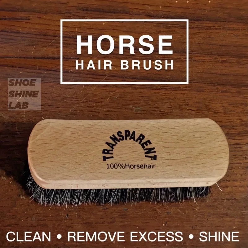 Horse Hair Brush, 100% Natural Horsehair, Clean Polish Buff (SHOE SHINE LAB - Singapore Instock - Shoe Care Brush)