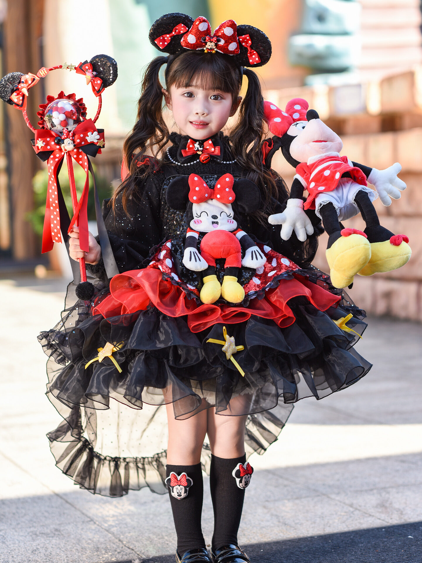 Minnie Mouse Dress For Girls - Short Sleeve Tutu Birthday Party Costume