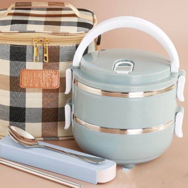 Rẻ Vô Đối- Cặp lồng lúa mạch 4 tầng giữ nhiệt- bên trong là inox 304 và vỏ bọc bên ngoài nhựa Pp Chống chịu qua đập cực tốt.