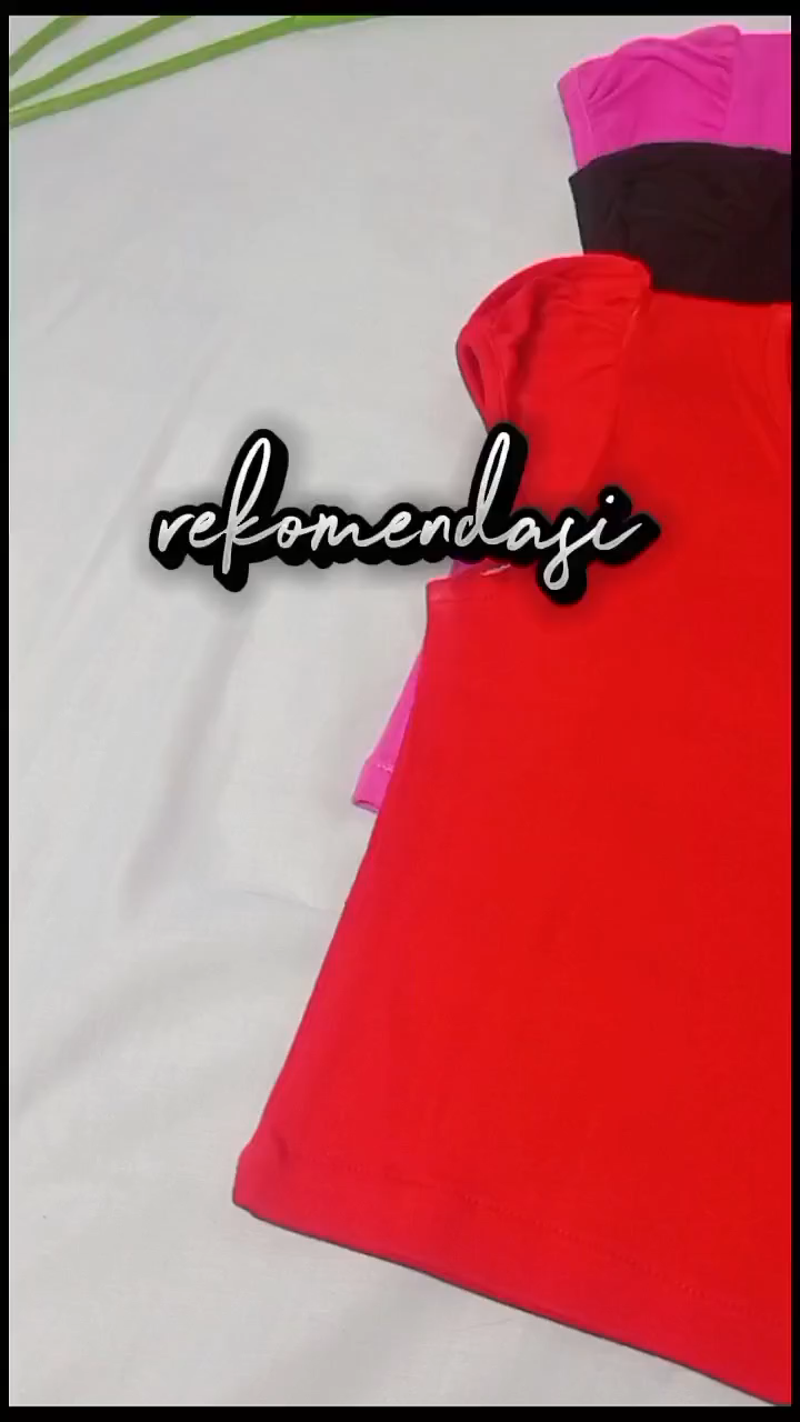 Kaos Anak Perempuan Atasan Polos Lengan pendek balon Usia 4-7 tahun / Atasan Anak Perempuan