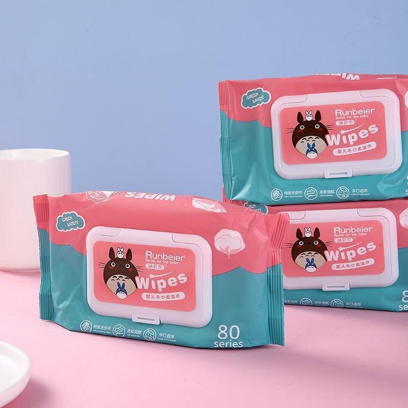 Organic Baby Wipes 80pcs, 99% Water, Hypoallergenic