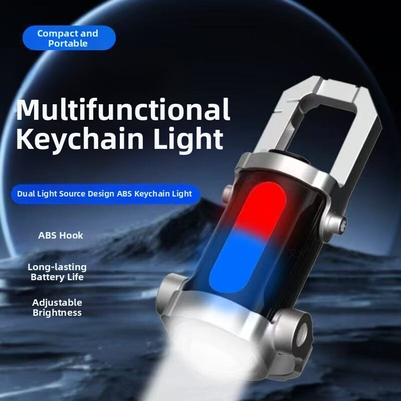 Portable Multi-function Waterproof LED Torch Keychain Power Bank