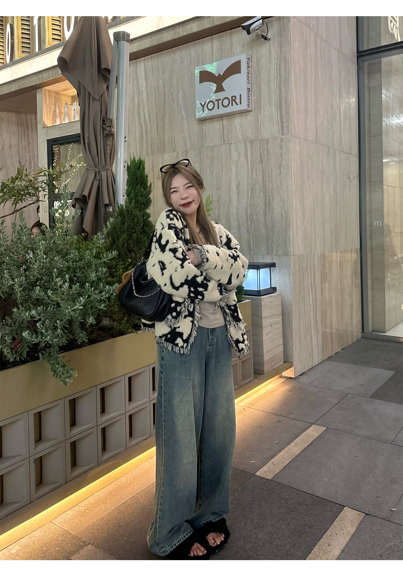 High Waist Wide Leg Jeans Women's Loose Fit Washed out Style Spring Autumn Denim Pants by LUU Peach Joy Slimming Effect · v2