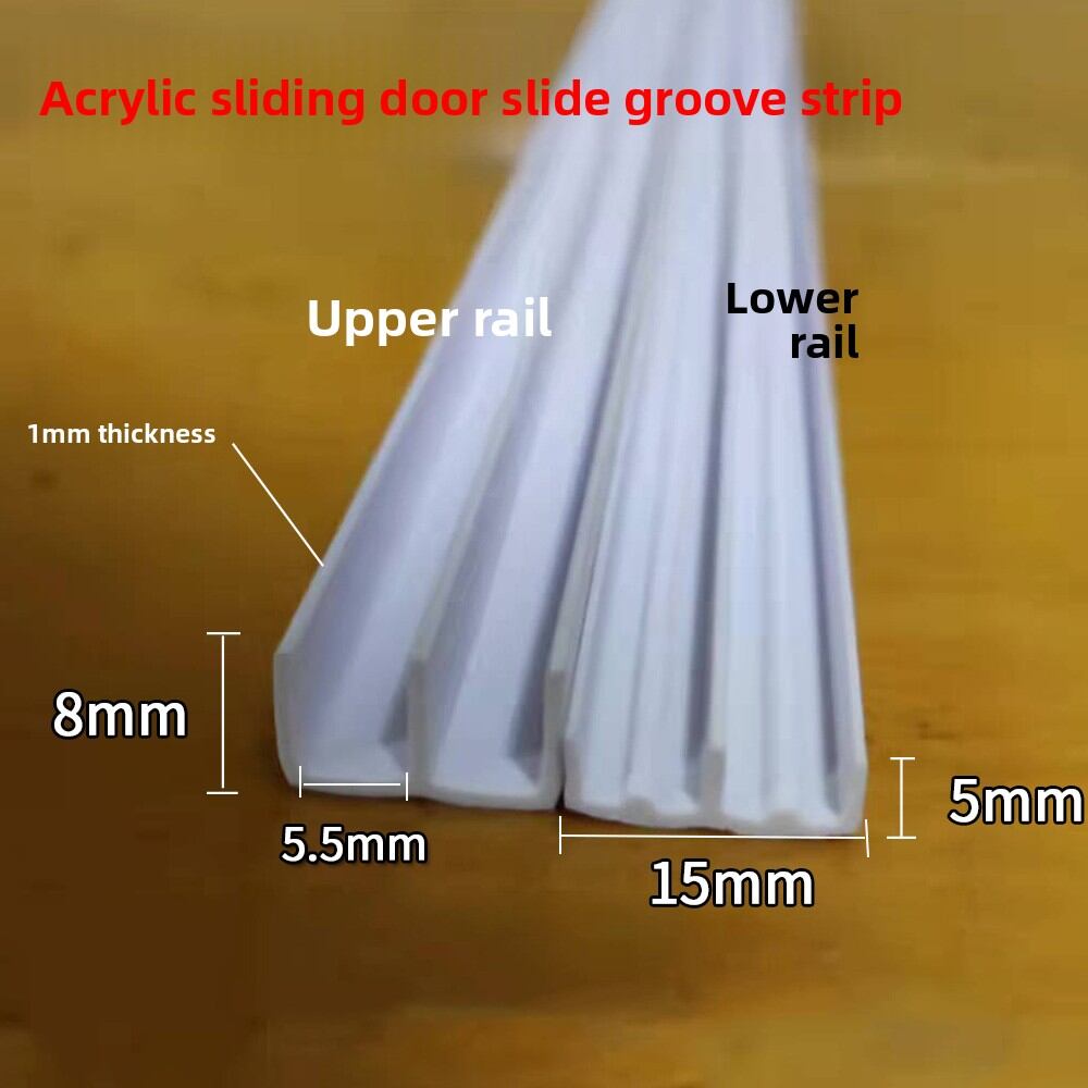Thickened Double Track Aluminum Glass Sliding Door Track – 8mm Thickness – Fits Glass & Acrylic Panels – Easy To Install & Cut To Length (30cm)