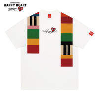 CHARLES JANGS HAPPY HEART | Colorful Print Cotton Short Sleeve T-Shirt for Couples