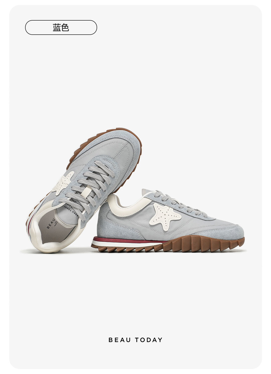 BeauToday Retro German Training Shoes Women's Soft Bottom Sports Shoes Lightweight Casual Shoes Fashionable Slip-On Sneakers · v7