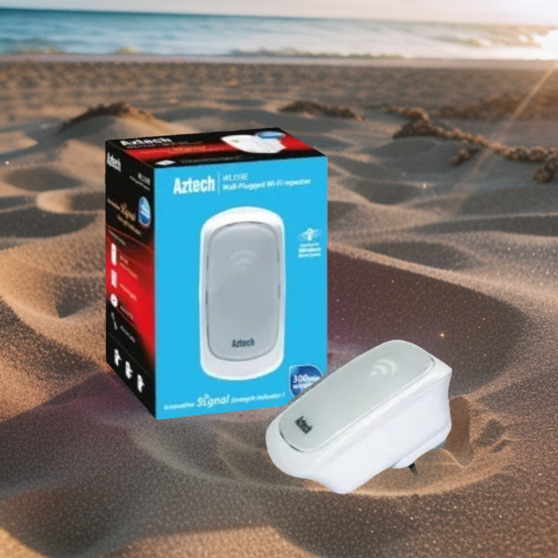 Aztech WL559E 300Mbps Wall Plugged WiFi Rpeater Range Extender. 
