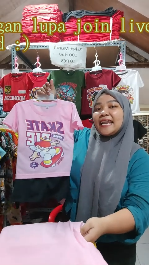 Baju Kaos Setelan Distro Anak Laki Laki Karakter Kartun Skate Never - Hypelane Kids - DTF