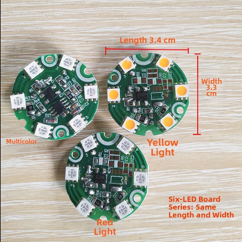 Led Lotus Lamp Crystal Bulb Light Board Buddha Lamp Pieces Colorful Light Yellow Light Red Light