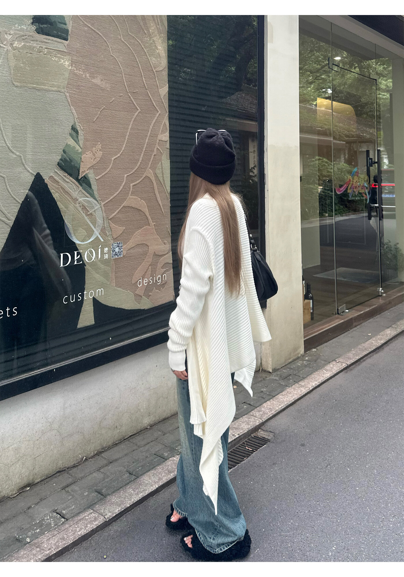 High Waist Wide Leg Jeans Women's Loose Fit Washed out Style Spring Autumn Denim Pants by LUU Peach Joy Slimming Effect · v2