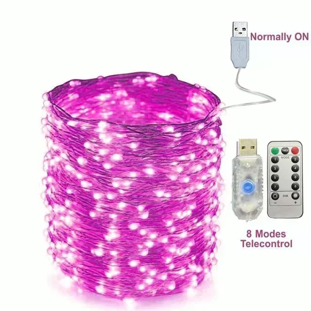 USB Led String Light 5M/10M/20M/30M 8Mode Remote Control Lights Fairy garlands Wedding Christmas Holiday Decor lamps New Year