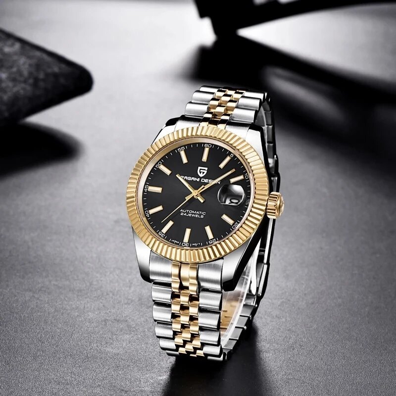 PAGANI DESIGN Man Mechanical Watch Top Brand Luxury Automatic Watch Stainless Steel 100m Waterproof Watch Men Clock Reloj Hombre. 