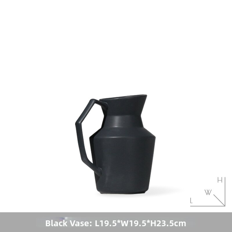 Minimalist Black and White Ceramic Vase