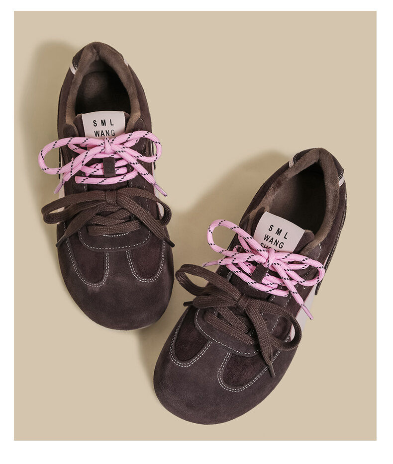 Sepatu Wanita Birkenstock Pink Kasual Sporty Dequan Musim Semi 2025 Gaya Baru Roti Kecil Musim Gugur Musim Dingin Jelek Lucu Sepatu Santai
