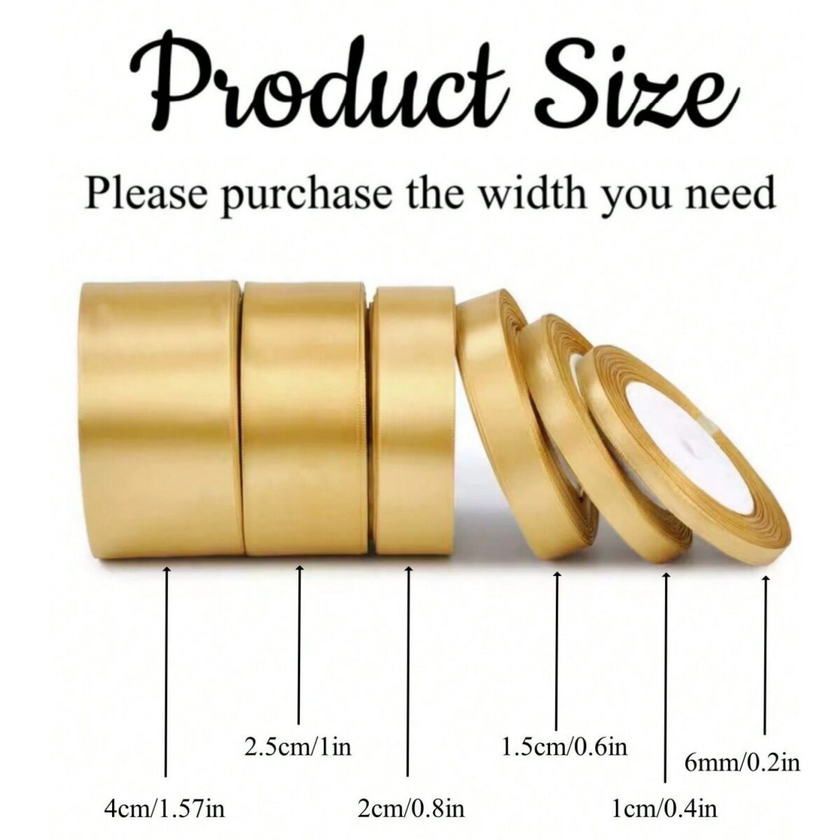 22M/Roll Silk Champagne Gold Satin Ribbons Gift Box Ribbons DIY Handmade Bows Bouquet Gift Wrapping Decoration Supplies Ribbon