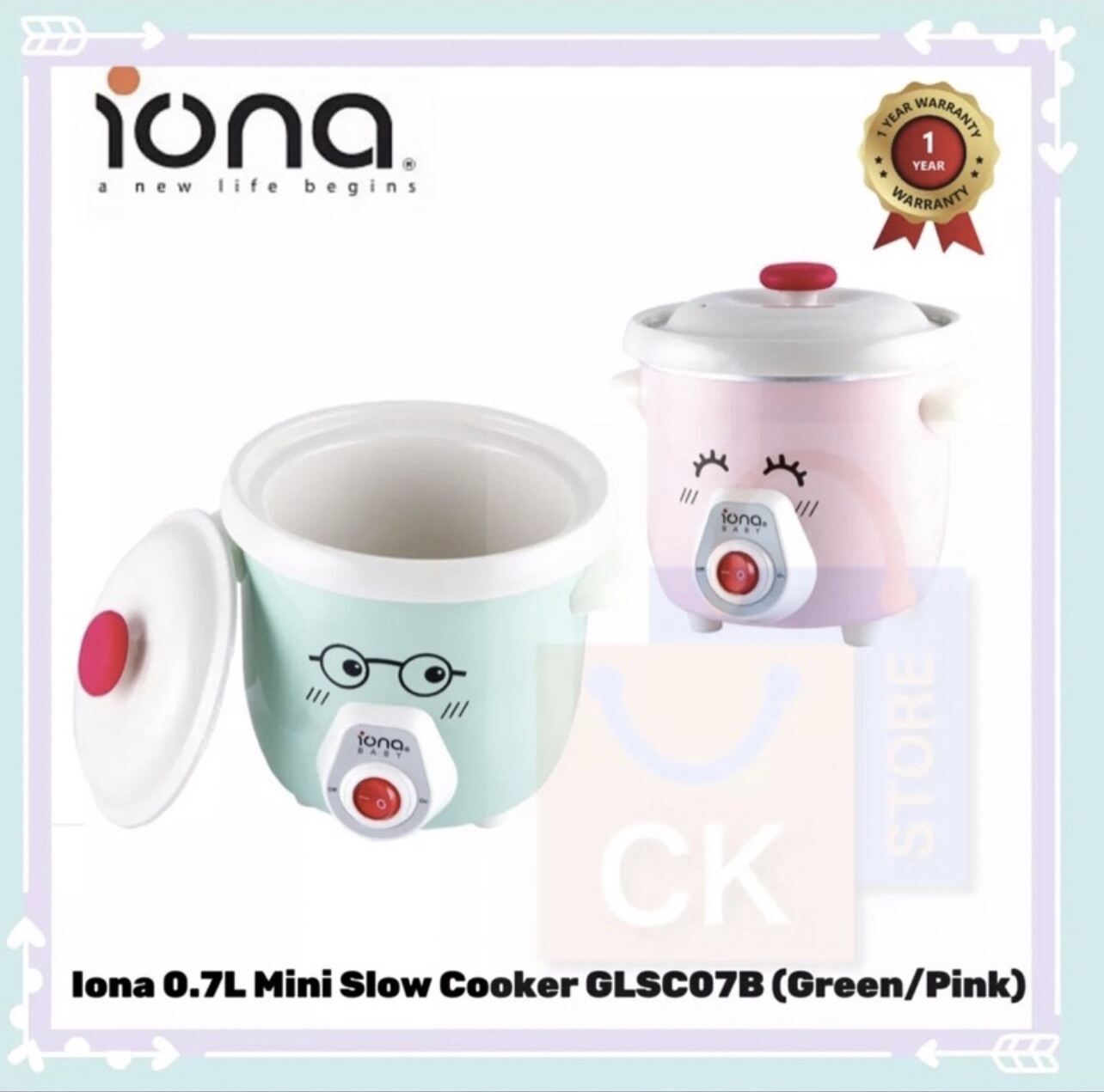 IONA GLSC07B Baby Slow Cooker 