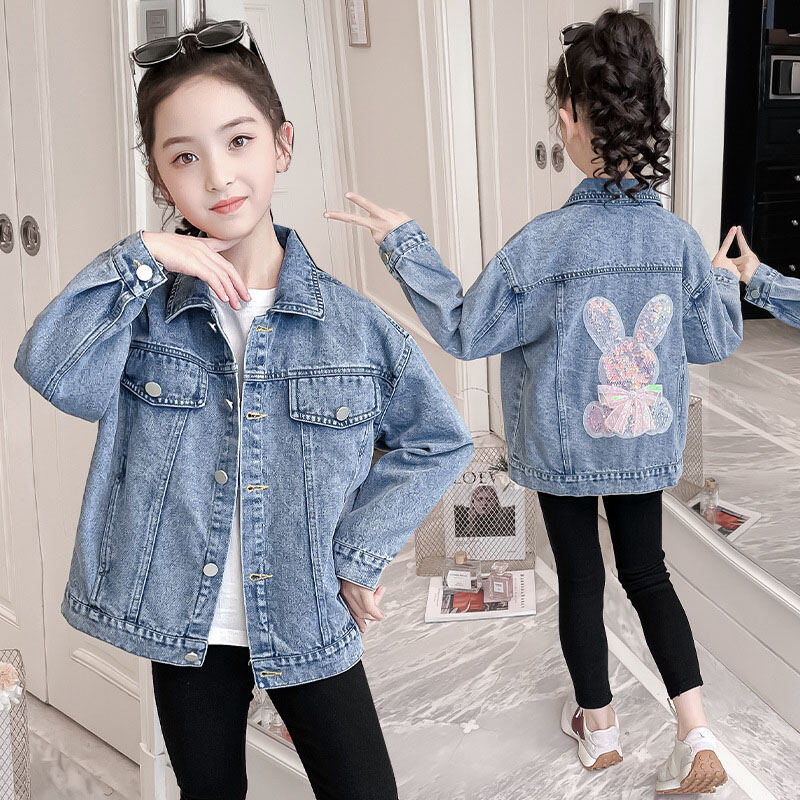 Girl jeans deals jacket top