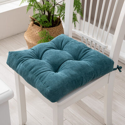 Thickened Solid Color Seat Cushion Office Home Use Long Sitting Butt Pad Stool Pad Soft Japanese Style Home Textile Chair Pad