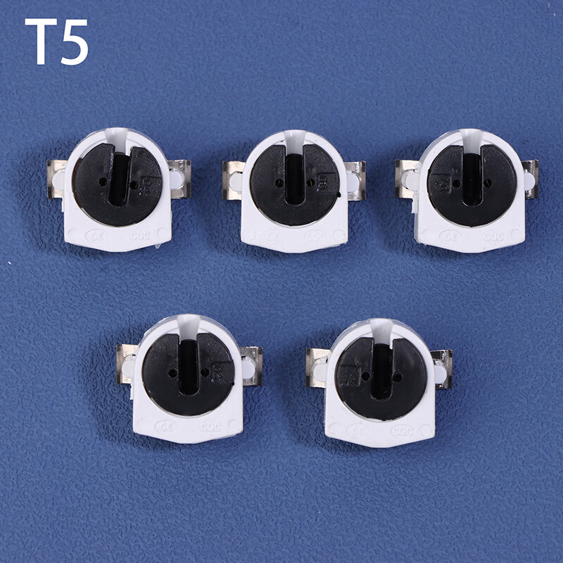 Hot 5Pc T5 T8 Fluorescent Light Holder G5 G13 Base Non-Shunted Heat-Resistant Lamp Socket AC 500V 2A For LED Fluorescent Light T