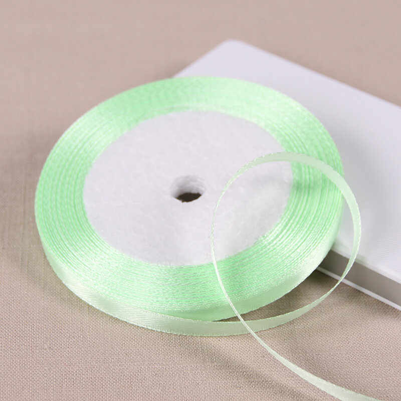 25yards/roll 6mm Satin Ribbon DIY Handmade Crafts Fabric Christmas Halloween Wedding Party Gift Box Flower Cake Decoration Tape