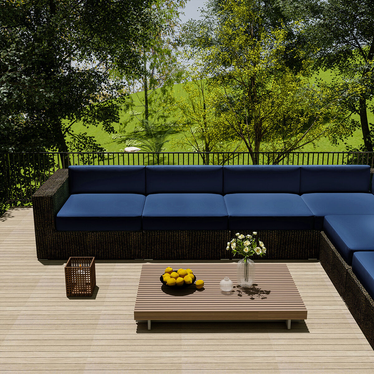 Waterproof Outdoor Seat Cushion Long