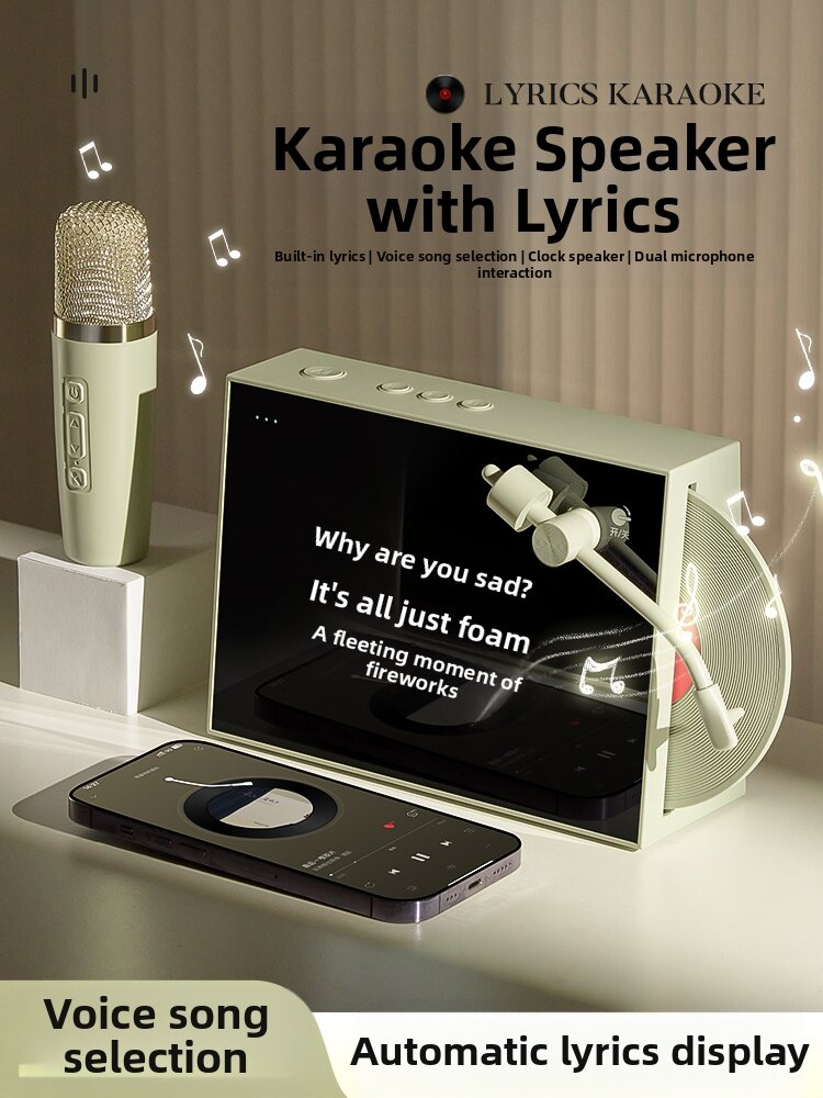 kufire | Bluetooth Karaoke Sound System with Lyrics Display
