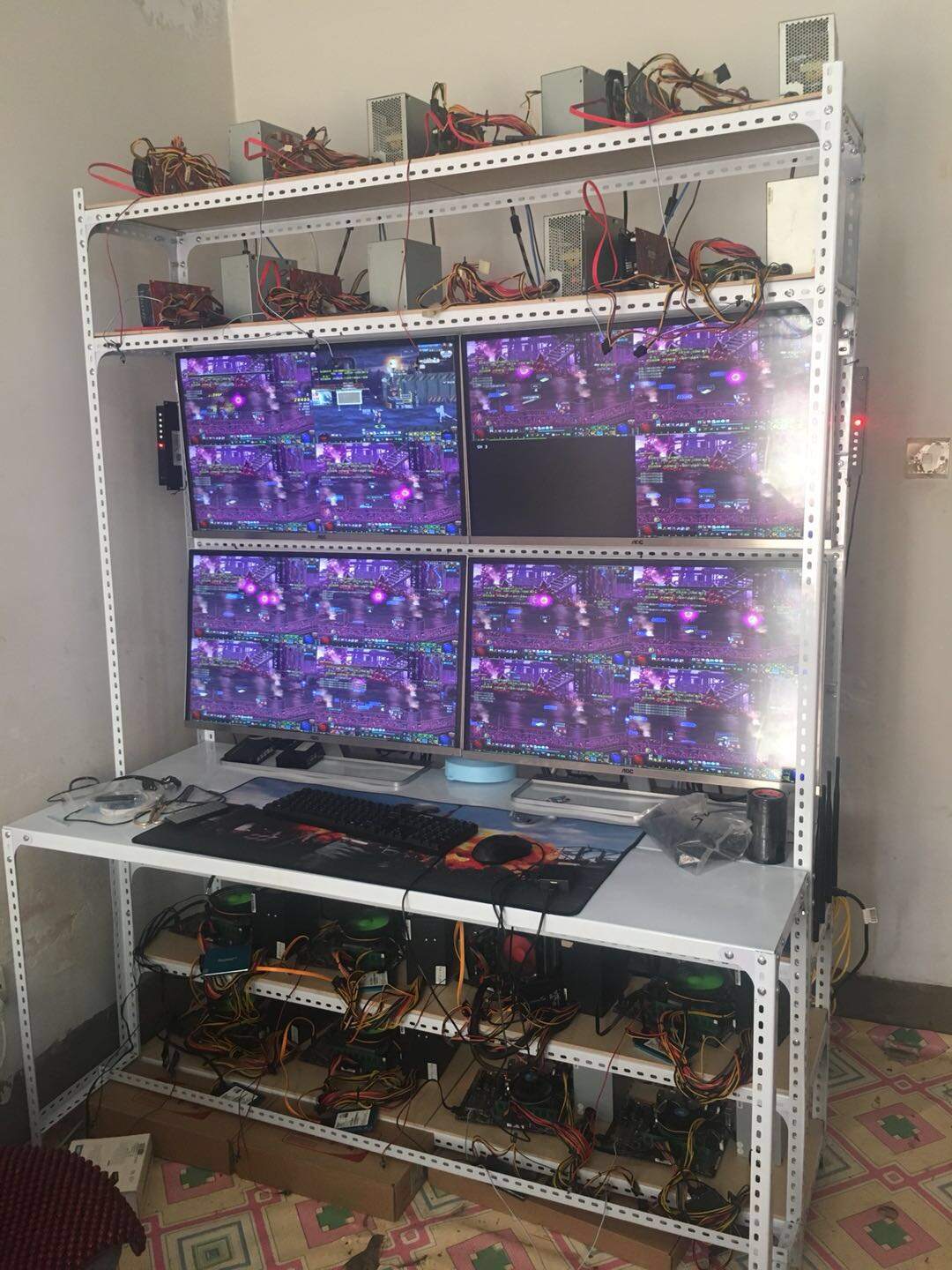 Game Studio 8 Open Computer Brackets 16 Open Bare Rack Chassis Rack 32 Open DNF Moving Brick Motherboard Rack Mainframe Bracket