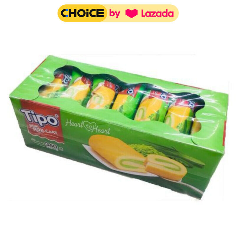 TIPO - Bánh bông lan cuộn kem hương cốm 360g