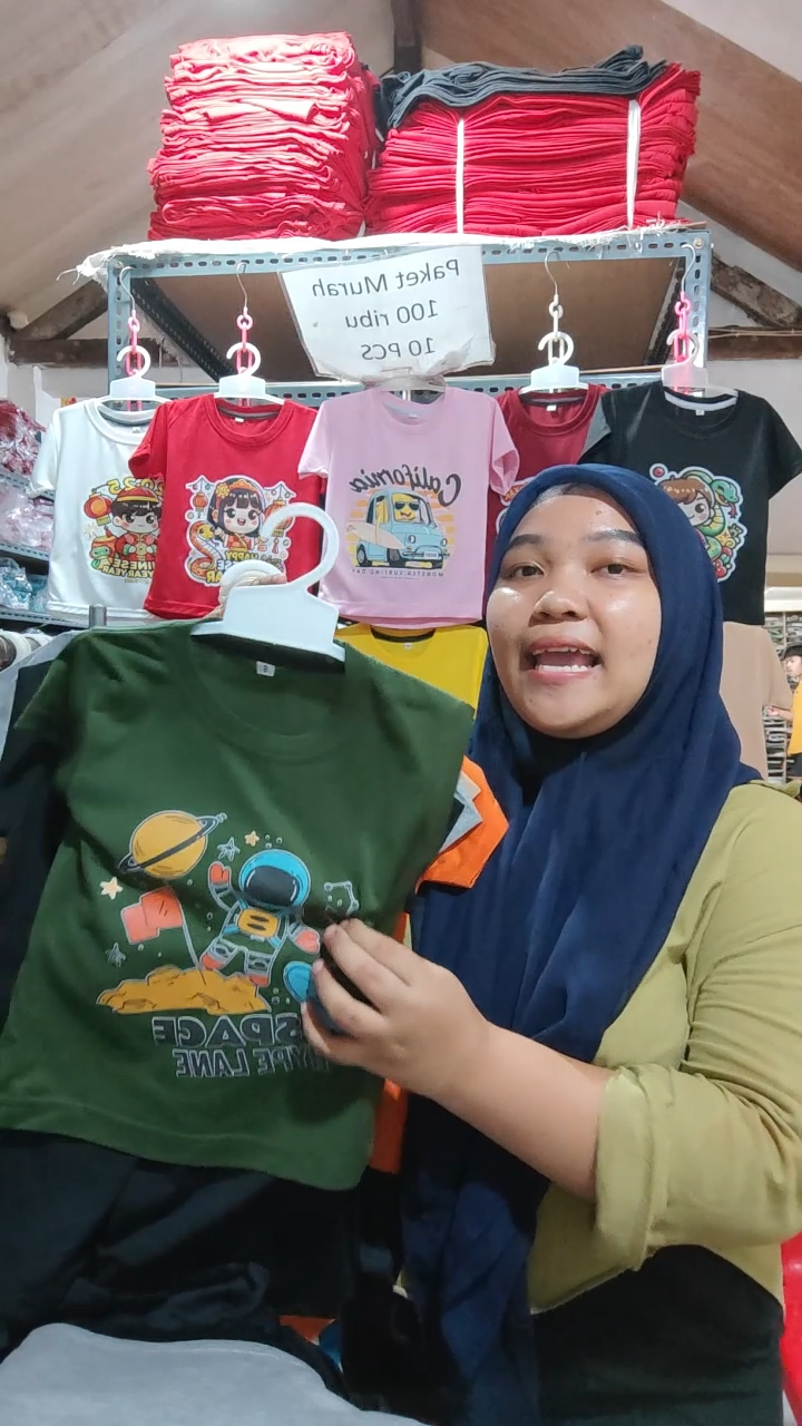 Baju Kaos Setelan Anak Motif Astronot Galaxy Cowok Distro Keren Umur 1 - 10 Tahun - Code8.id - DTF