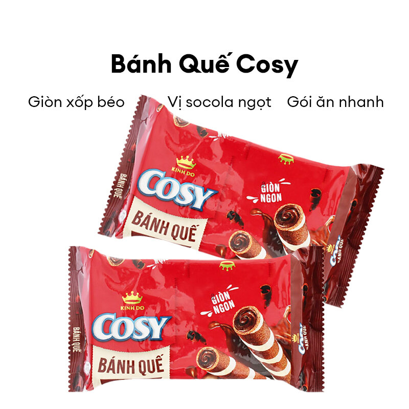 Bánh Quế Cosy Vị Kem Socola – Giòn Tan, Đậm Vị Ngọt Ngào – Gói 126g