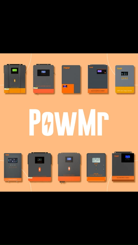 PowMr Mppt 6.2kw On-grid/Off-grid Hybrid Inverter Max PV Input 500vdc Built-in 120A Solar Charger Controller Support Lithium Battery 48V Pure Sine Wave Solar Inverter