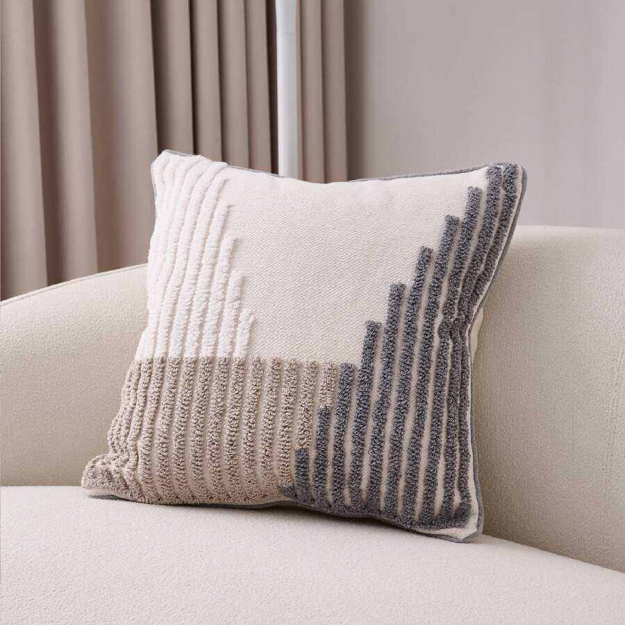 Modern Simple Cotton Linen Sofa Living Room Pillow Bohemian Tassel Window Seat Cushion Cover Geometric Pattern Square Pillow