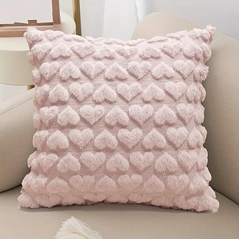 Modern Solid Color Love Plush Throw Pillow CoverValentines Day Cushion Cover HomeRoomBedroomLiving RoomSofa Decor