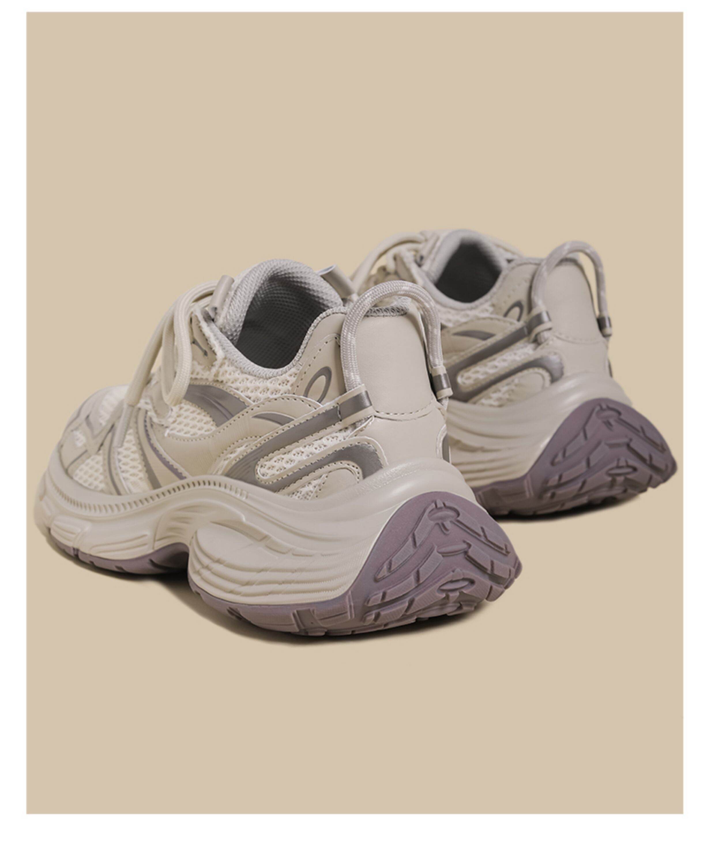 Spring 2025 Women's Dad Shoes Purple Breathable Mesh Versatile Flatform Thick Bottom Casual Sports Shoes Comfortable All-Match · v7