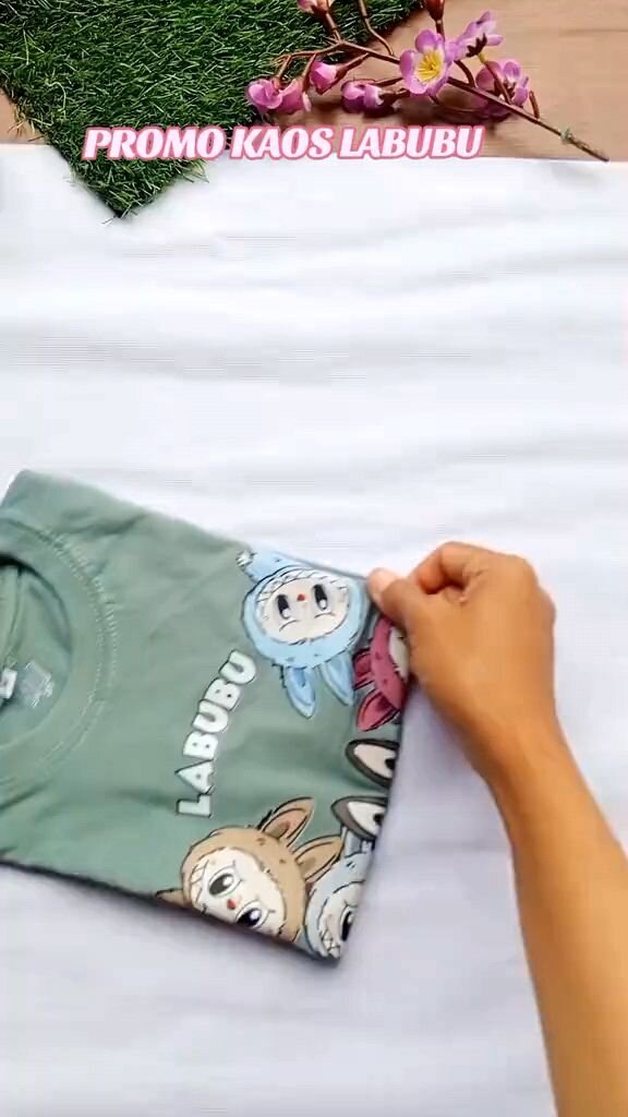 Paket 6 Pcs Kaos Anak Motif Labubu untuk usia 1-12 Tahun Laki-laki dan perempuan