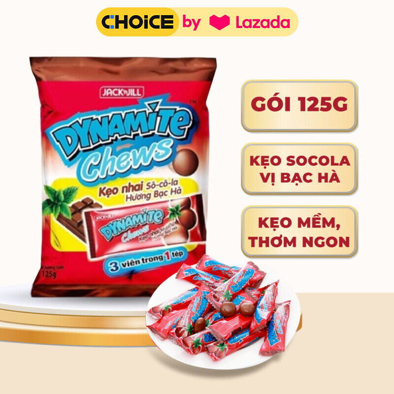 Kẹo Mềm Dynamite Vị Socola Bạc Hà - Gói 125g