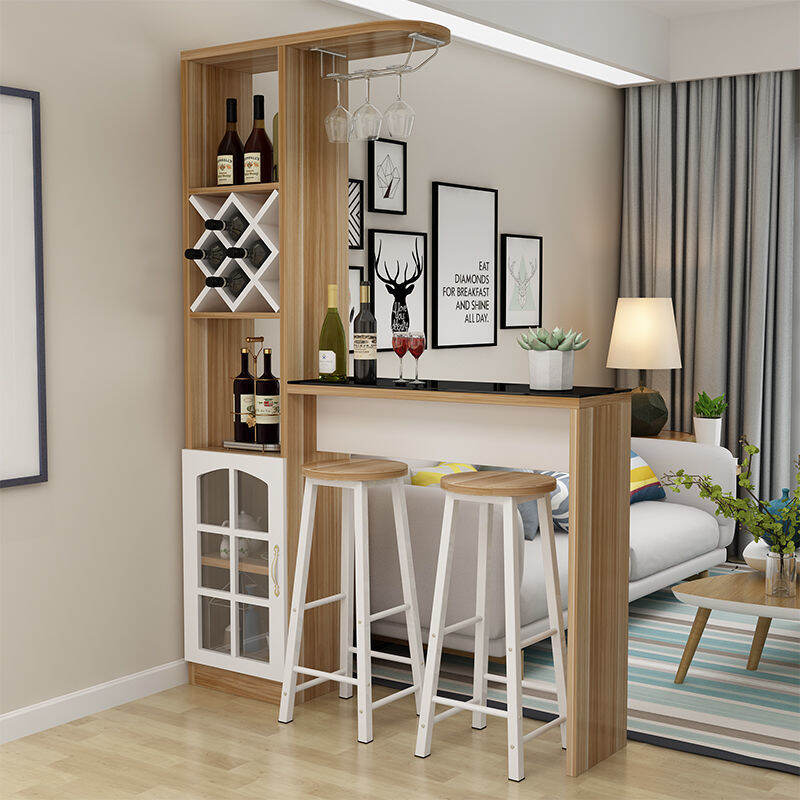 high top table with wine rack