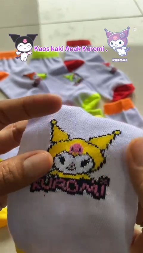 KUROMI Kaos Kaki Anak Pendek / Kaus Kaki Kuromi Anak Untuk TK-SD