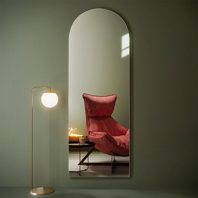 Wall-Mounted Full-Body Hanging Mirror Self-Adhesive Frameless Explosion-Proof