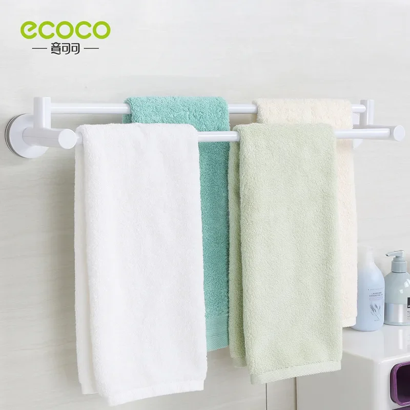 Towel Rack Non-punching Toilet Towel Bar Household Bathroom Suction Wall Storage Hanger Wall Hanging Suction Cup Shelf