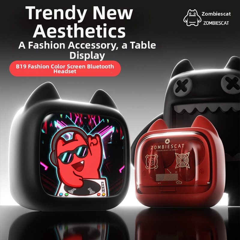 GOES TiME | Bluetooth Wireless Semi In-Ear Smart Screen Touch High Fidelity Noise Canceling Headphones