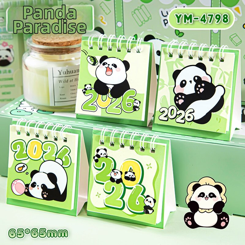 Mini Simple Design Good Fortune Desk Calendar Lunar