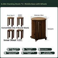 SAMEDREAM | Stackable Round Wooden Stool