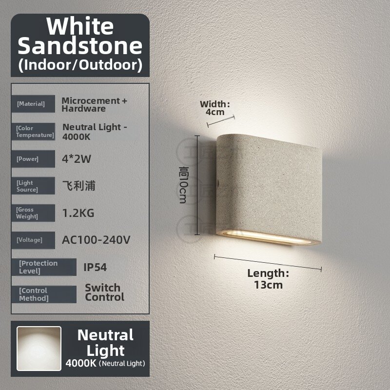 Craftsman Art | Simple Waterproof Outdoor LED Wall Light