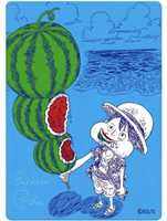 ONE PIECE x Natsucomi 2026 Watermelon Luffy Eiichiro Oda Art Card