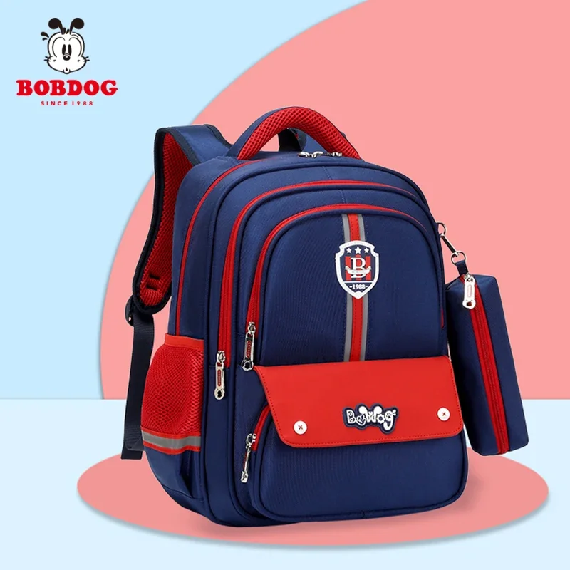 Bobdog School Bag Young STUDENT'S Children GIRL'S And BOY'S Primary School School Bag 1-3-4-6 Grade Light Children Backpack